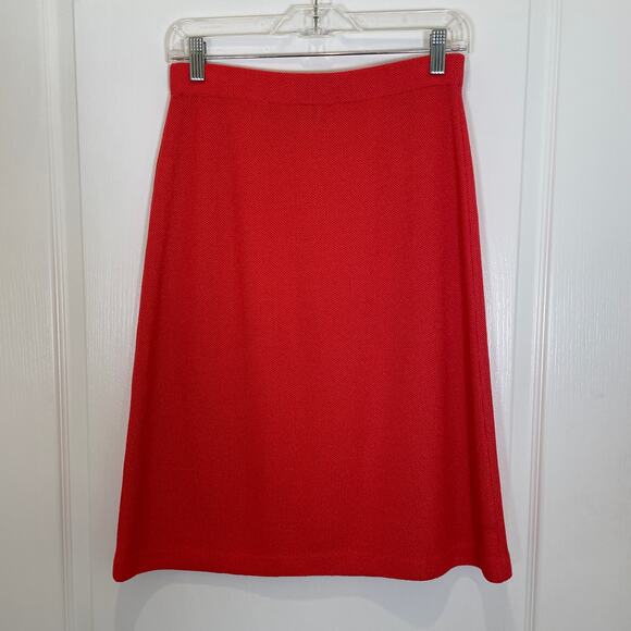 St. John Collection Coral Santana Knit Straight Skirt Midi 4 - Picture 3 of 4